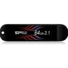 فلش مموری 64 گیگابایت سیلیکون پاور مدل Blaze B10 با رابط USB 3.1، نشانگر LED و خطوط بدنه حساس به دما