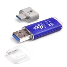 فلش مموری 32 گیگابایت کوئین تک مدل QUICK USB3.1 CPLUS با مبدل USB-C، مقاوم در برابر آب، ضربه، شوک، گرد و غبار، خش و اثر انگشت
