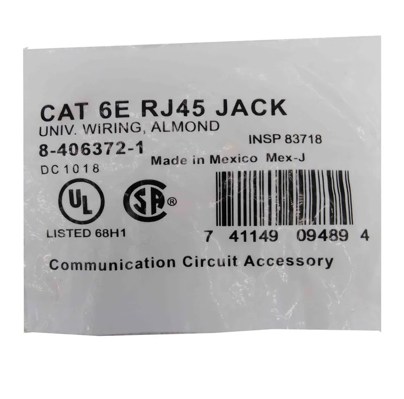 سوکت شبکه CAT6 RJ45 امپ مدل KSG-10 بسته 10 عددی
