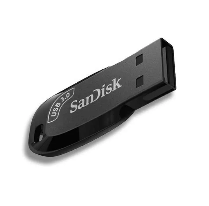 فلش مموری 64 گیگابایت سن دیسک مدل ULTRA SHIFT CZ410 با رابط USB 3.1، سرعت خواندن 100 مگابایت بر ثانیه، نرمافزار امنیتی SanDisk SecureAccess و بازیابی فایل RESCUEPRO Deluxe، مناسب ضبط خودرو و تلویزیون