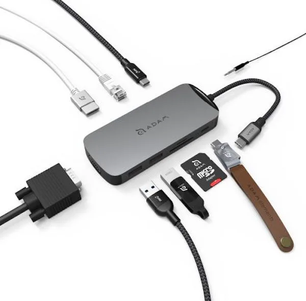 هاب 10 پورت USB-C آدام المنتس مدل CASA Hub X