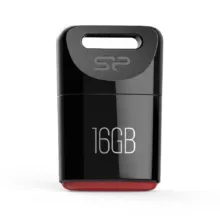 فلش مموری سیلیکون پاور مدل Touch T06 ظرفیت 16 گیگابایت، رابط USB2.0، مقاوم در برابر آب، گردوغبار و شوک، ابعاد کوچک و وزن 3.6 گرم، سازگار با ویندوز، مک و لینوکس