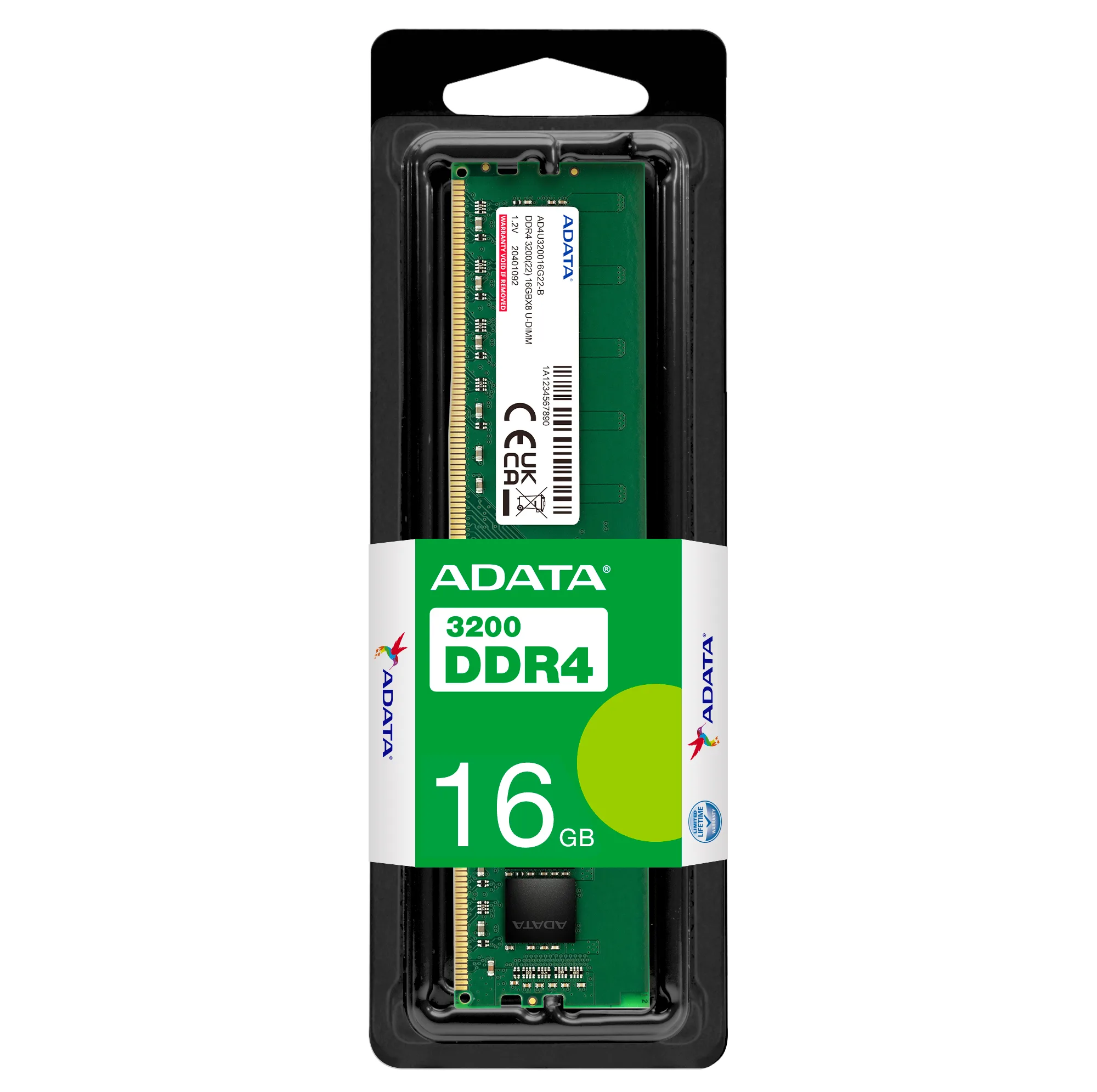 رم دسکتاپ تک کاناله 3200 مگاهرتز CL22 ای دیتا مدل U-DIMM ظرفیت 16 گیگابایت