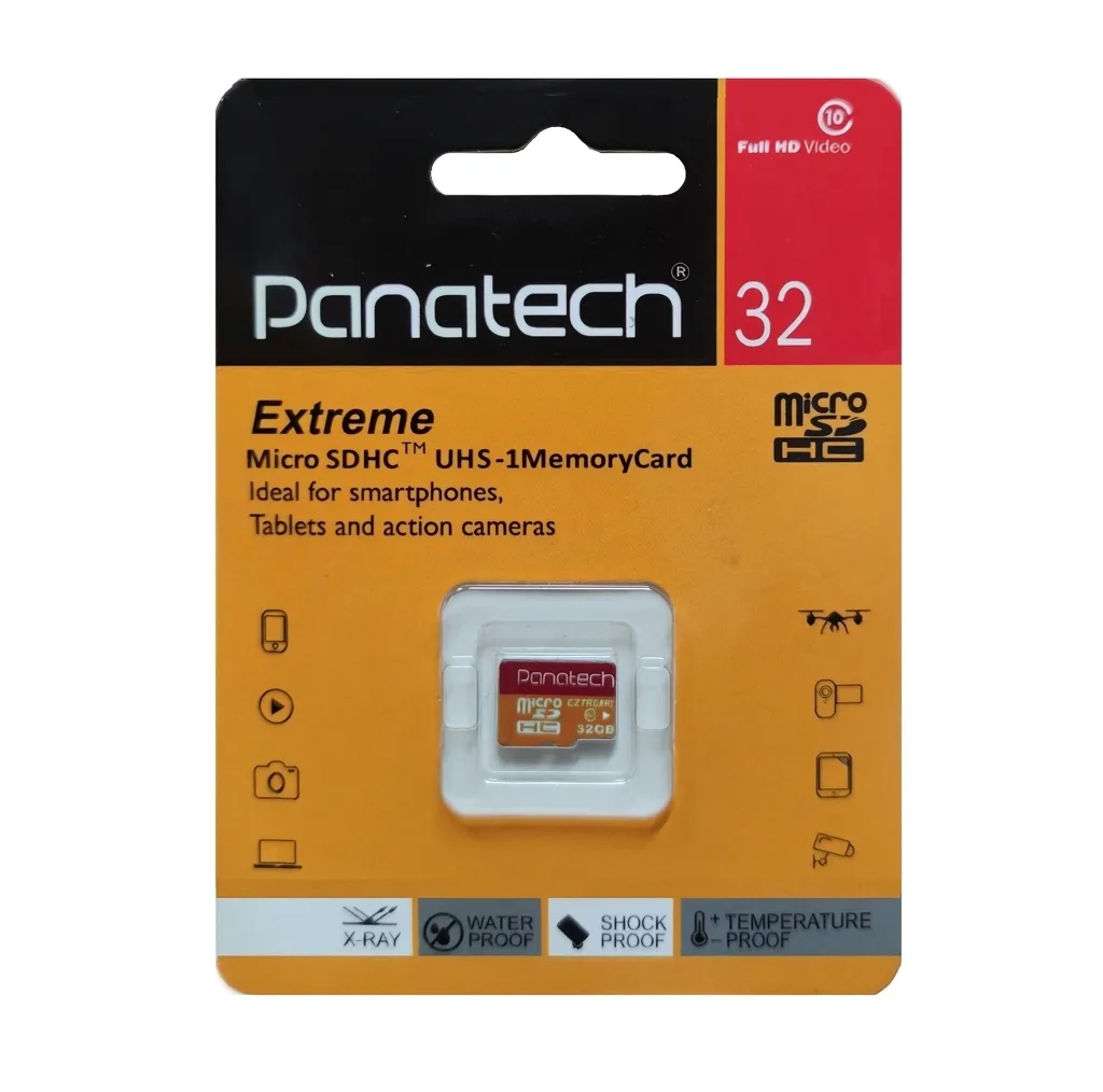 کارت حافظه microSD پاناتک مدل Extreme-UHS-1 کلاس Class 10 سرعت 100 مگابایت بر ثانیه ظرفیت 32 گیگابایت