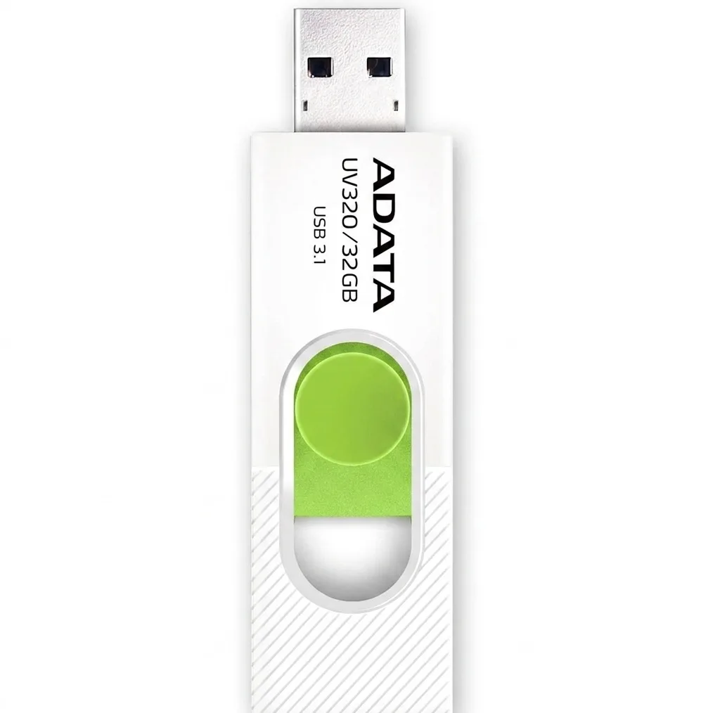 فلش مموری 32 گیگابایت ای دیتا مدل UV320 با درگاه USB 3.1 کشویی و سازگار با ویندوز، مک و لینوکس، مناسب انتقال سریع اطلاعات تا 10 گیگابیت بر ثانیه