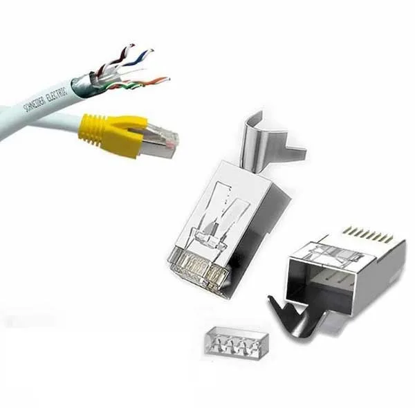 سوکت شبکه Cat6A FTP RJ45 یوگرین مدل NW123 کد 70316 بسته 10 عددی