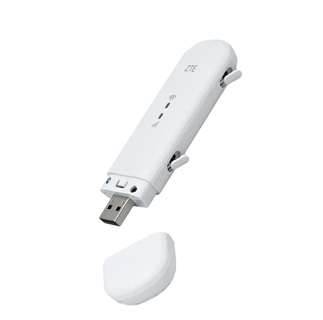 مودم USB سیم کارتی قابل حمل زد تی ای مدل MF79U با پشتیبانی شبکه 4G LTE، قابلیت اتصال دو آنتن خارجی، چیپست Cortex-R7 و ورودی کارت حافظه microSD