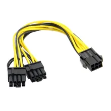 کابل تبدیل برق کارت گرافیک 6 پین به 2 عدد 8 پین مدل pci
