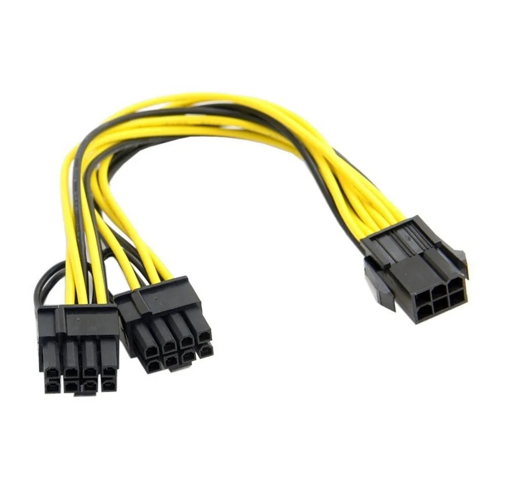 کابل تبدیل برق کارت گرافیک 6 پین به 2 عدد 8 پین مدل pci