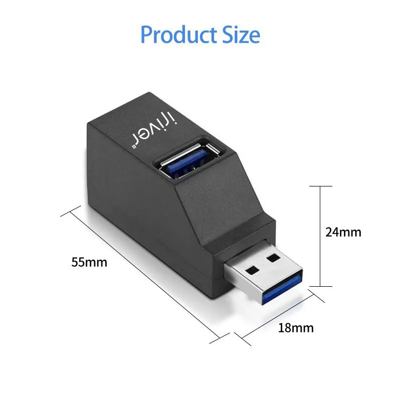 هاب 3 پورت USB3.0 آی ریور مدل Tiny Pro