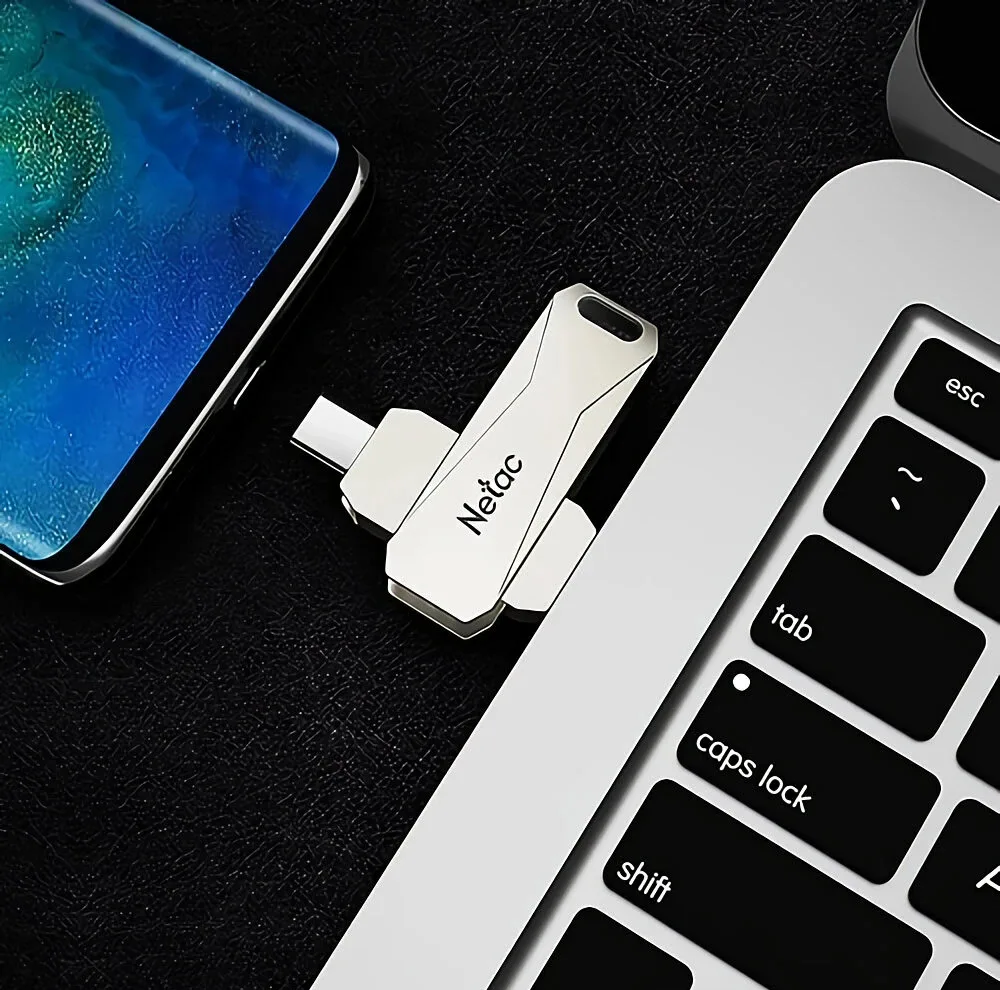 فلش مموری OTG نتاک مدل U782C-TypeC ظرفیت 128 گیگابایت