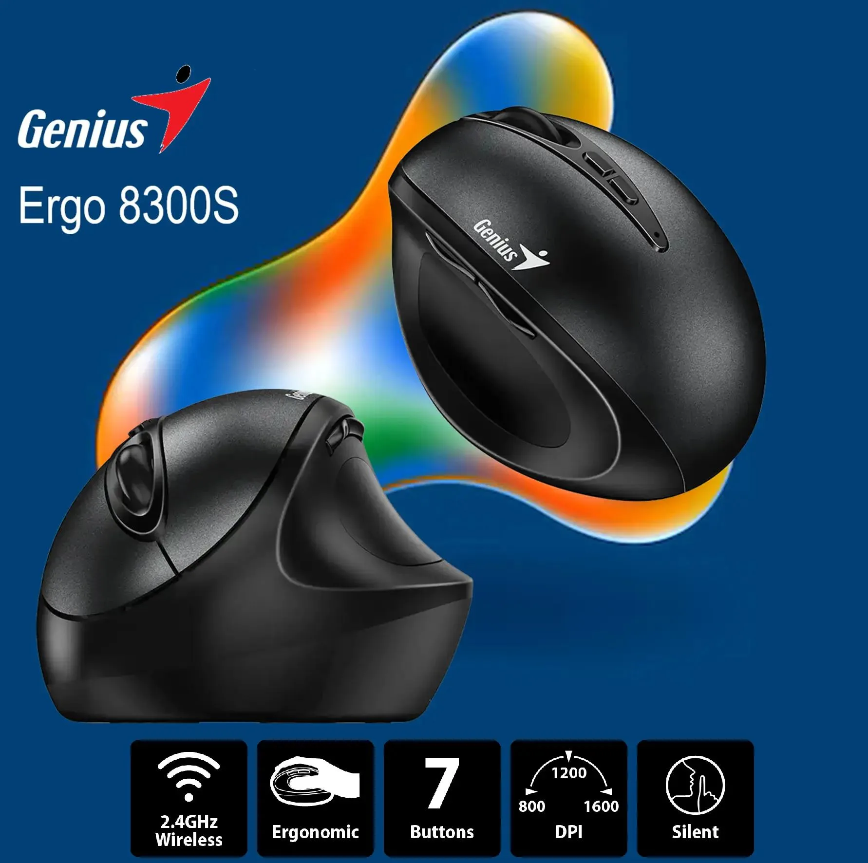 ماوس بی سیم جنیوس مدل Ergo 8300S