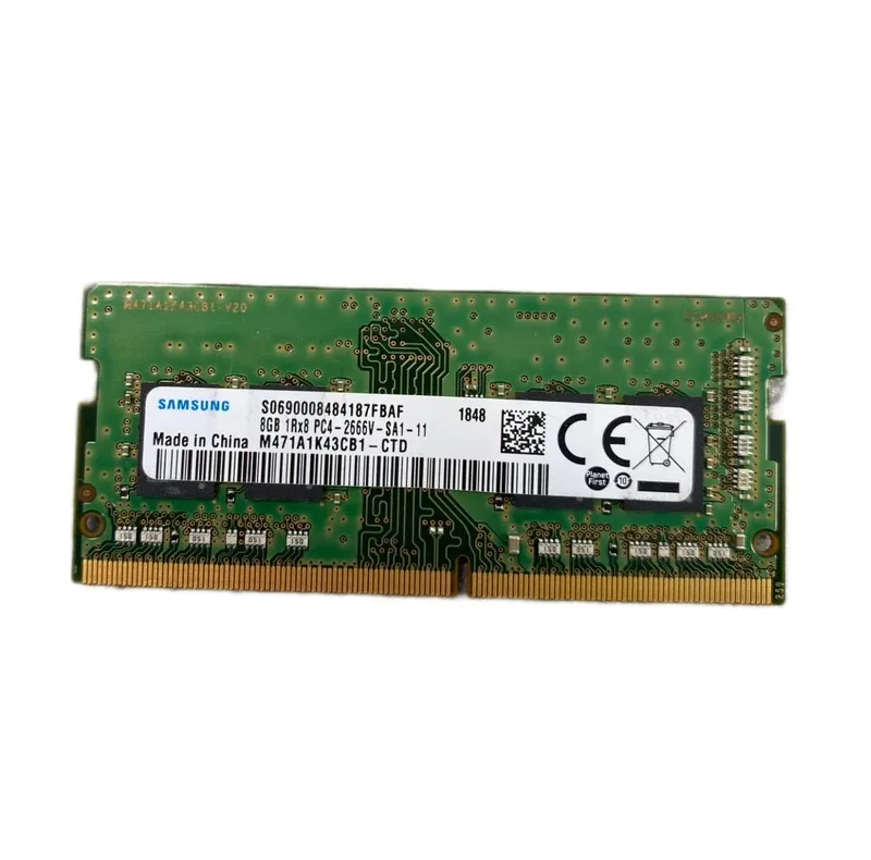 رم لپ‌تاپ DDR4 سامسونگ مدل CL15 ظرفیت 8 گیگابایت فرکانس 2666 مگاهرتز دو کاناله نوع SO-DIMM