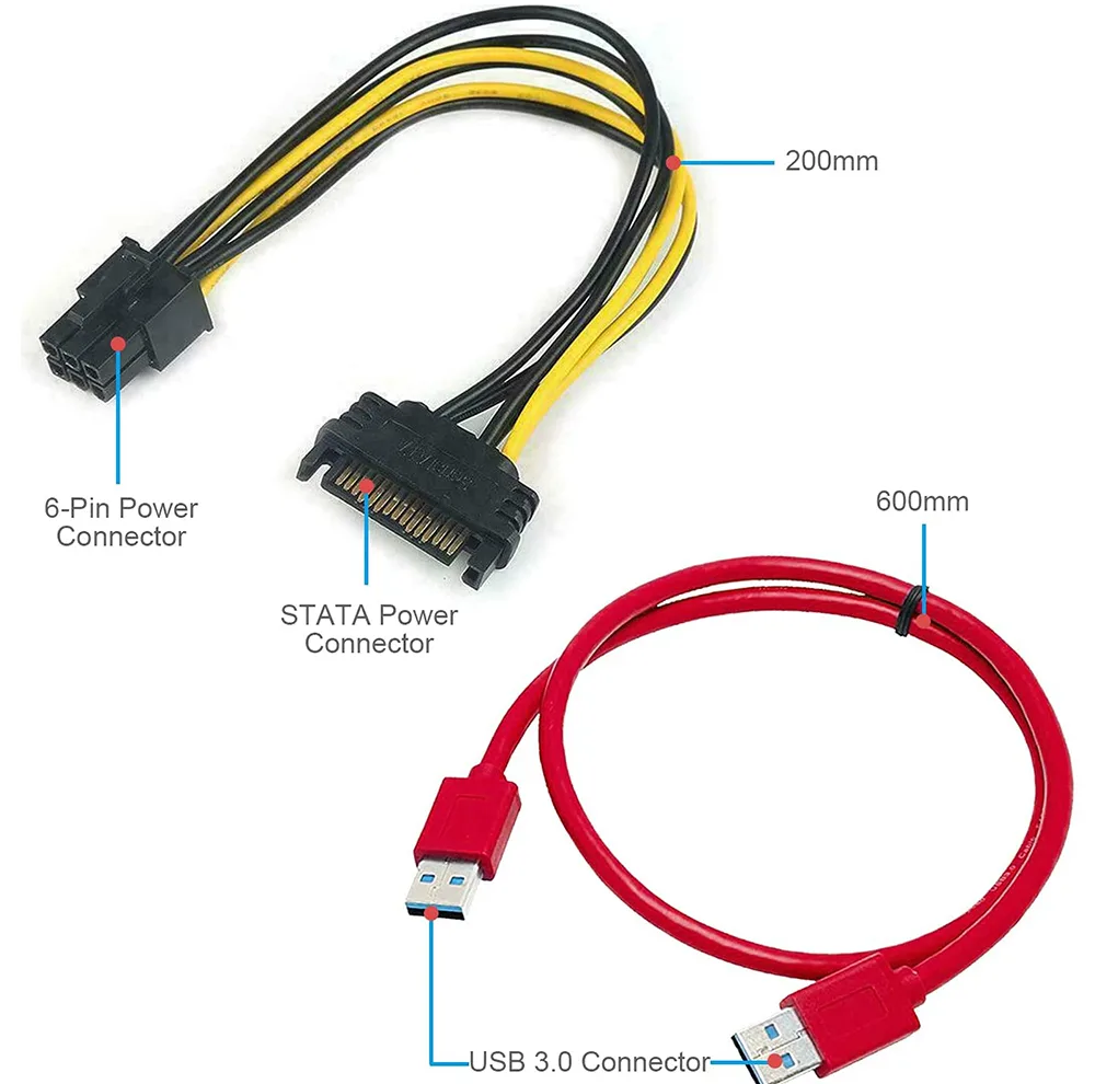 رایزر کارت گرافیک تبدیل PCI EXPRESS X1 به X16 مدل 8 خازن 009s plus
