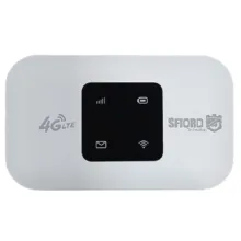 مودم جیبی 4G LTE اسفیورد مدل M720 با باتری 3000 میلی‌آمپر ساعت، پشتیبانی از 4.5G، اتصال همزمان تا 10 کاربر، سرعت دانلود 150 مگابیت بر ثانیه، وای‌فای 802.11b/g/n و قابلیت اتصال USB