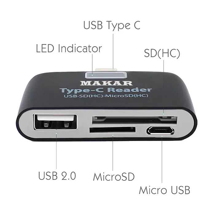 کارت‌خوان همه کاره ماکار مدل 6in1-USB3.1