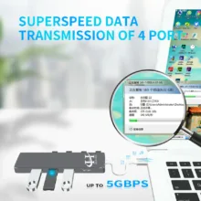 هاب 4 پورت USB 3.0 هارمن مدل HR-USB3000