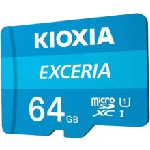 کارت حافظه‌ microSDHC کیوکسیا مدل Exceria کلاس 10 استاندارد UHS-I U1 سرعت 100MBps ظرفیت 64 گیگابایت به همراه آداپتور SD