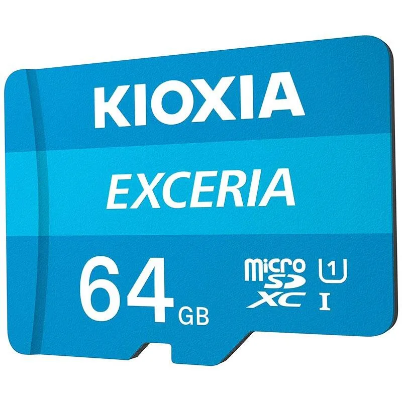 کارت حافظه‌ microSDHC کیوکسیا مدل Exceria کلاس 10 استاندارد UHS-I U1 سرعت 100MBps ظرفیت 64 گیگابایت به همراه آداپتور SD