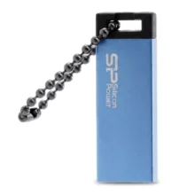 فلش مموری 32 گیگابایت سیلیکون پاور مدل Touch 835 با رابط USB 2.0، بدنه فلزی ضدخش و مقاوم در برابر آب، ضربه، فشار و گردوغبار، طراحی بدون درب