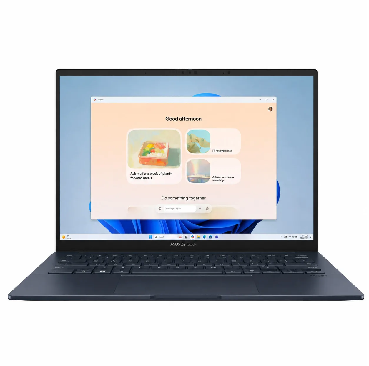 لپ تاپ 14 اینچی ایسوس مدل Zenbook 14 UM3405GA-Ryzen AI 9 465-16GB LPDDR5X-512GB SSD-Touch-Backlit-W