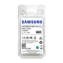 رم لپتاپ 8 گیگابایت DDR5 سامسونگ مدل M425R1GB4BB0 با فرکانس 5600 مگاهرتز، تایمینگ CL46 و فرمفکتور SO-DIMM 262 پین