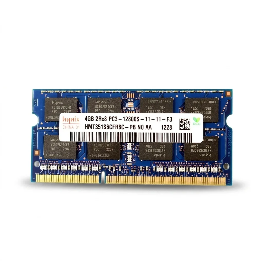 رم لپ‌تاپ DDR3 SK Hynix مدل 12800S ظرفیت 4GB فرکانس 1600MHz دو کاناله تایمینگ CL11 نوع SO-DIMM