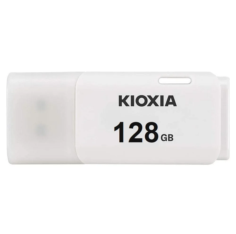 فلش مموری کیوکسیا مدل U202 ظرفیت 128 گیگابایت درپوشدار با رابط USB 2.0 و سرعت انتقال 30 مگابایت بر ثانیه، سازگار با کامپیوتر، لپتاپ، موبایل، تبلت و تلویزیون