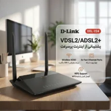 مودم روتر VDSL/ADSL دی-لینک مدل DSL224 - VDSL2/ADSL2+ Wireless N300 4-port router