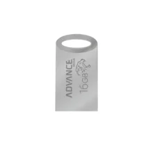 فلش مموری 16 گیگابایت ادونس مدل M-106 با رابط USB 2.0 Type-A، بدنه فلزی و طراحی بندانگشتی با بند آویز