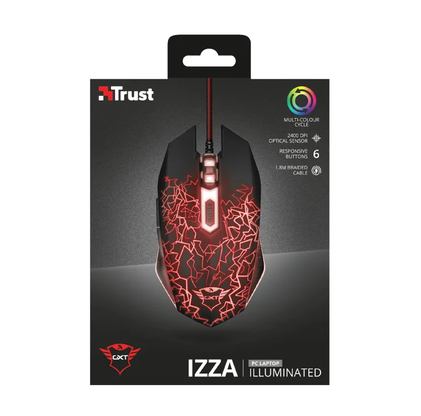 ماوس مخصوص بازی تراست مدل GXT 105 Izza Illuminated