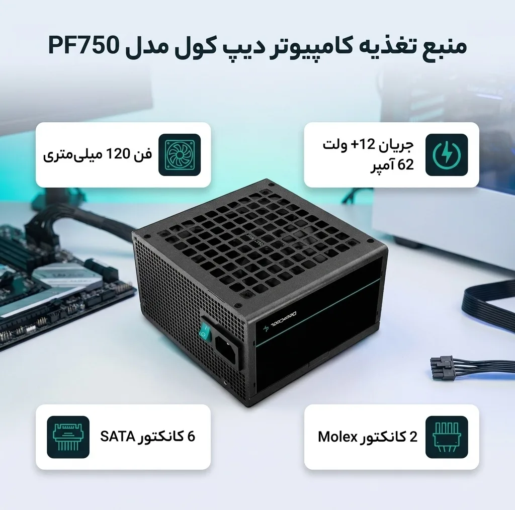 منبع تغذیه کامپیوتر دیپ کول مدل PF750