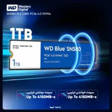 اس اس دی اینترنال PCIe Gen4 x4 وسترن دیجیتال مدل WD Blue SN580 NVMe  ظرفیت 1 ترابایت