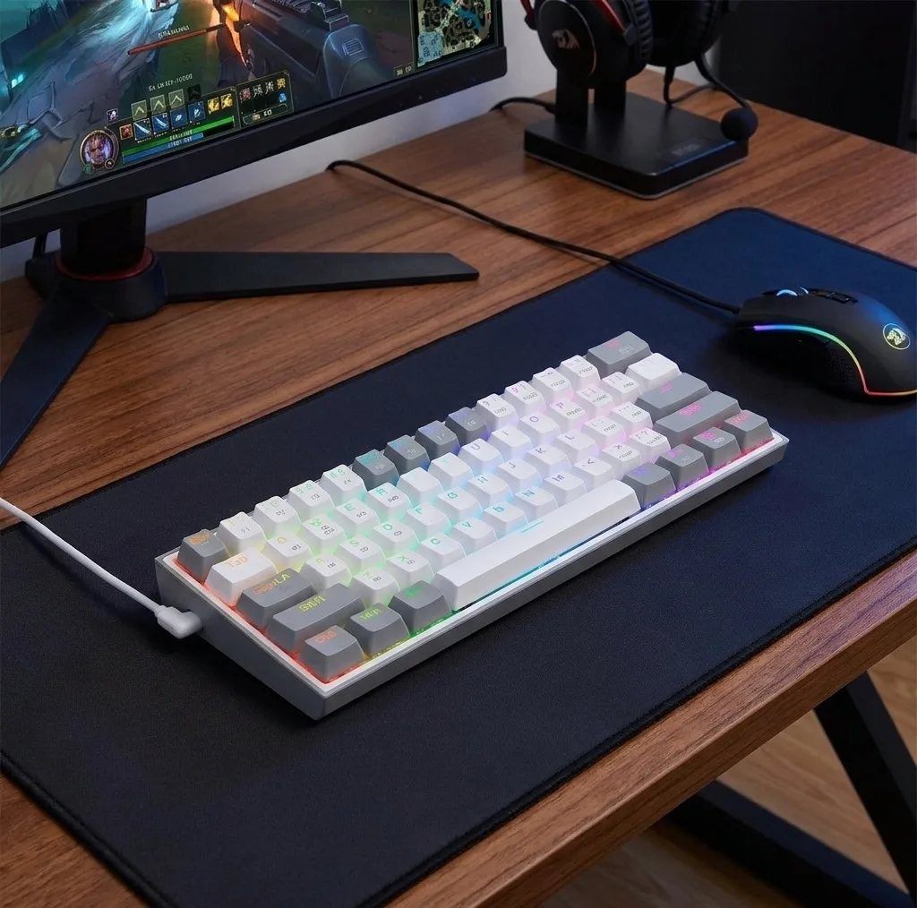کیبورد مخصوص بازی ردراگون مدل Fizz K617 RGB