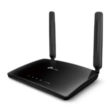 روتر 4G LTE خانگی و اداری تی پی‌لینک مدل TL-MR6400 V5 با دو آنتن خارجی، فرکانس 2.4 گیگاهرتز، سرعت 300 مگابیت بر ثانیه، پورت LAN/WAN 10/100 مگابیتی، پشتیبانی از 64 کاربر و فایروال پیشرفته