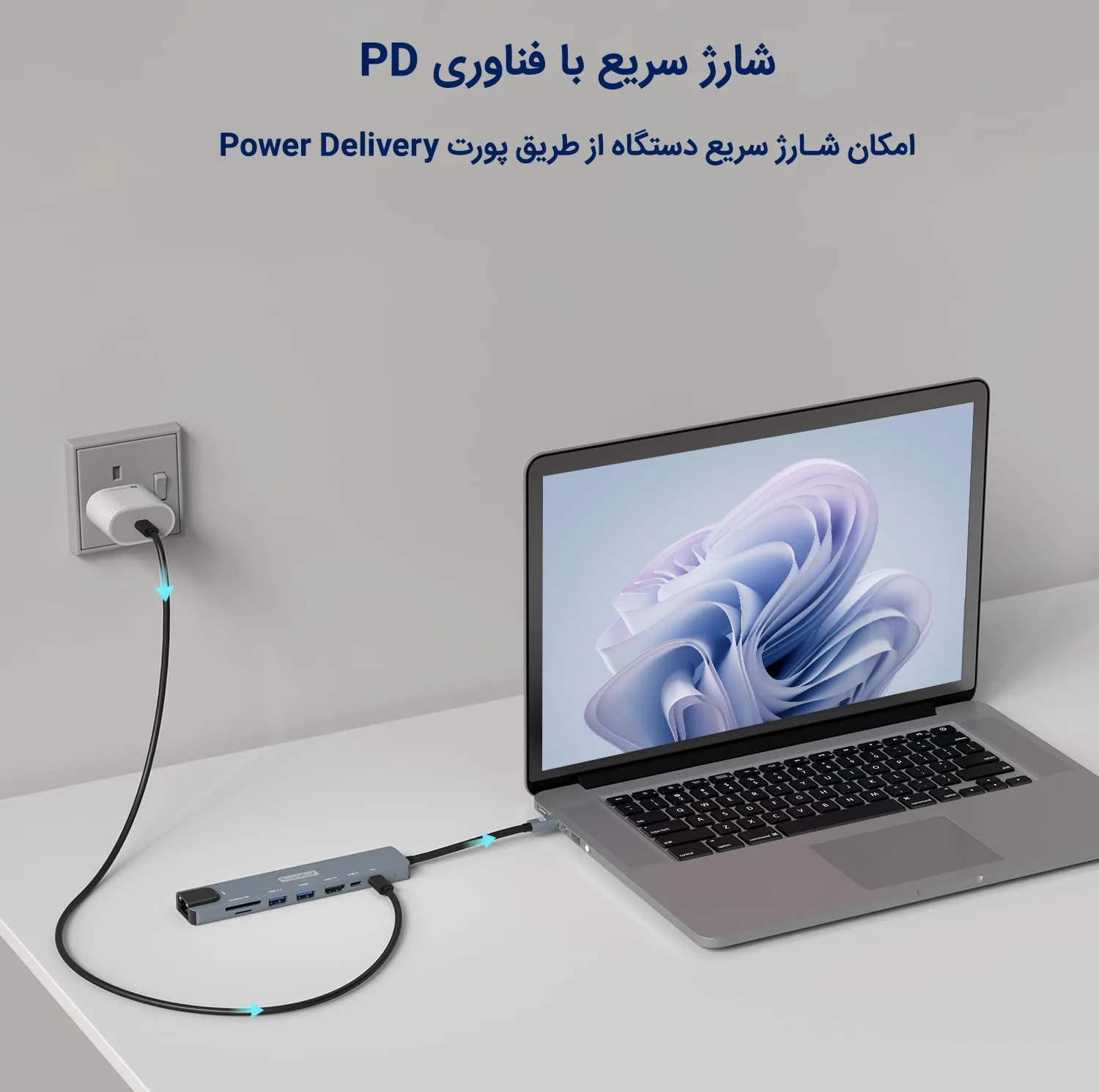 هاب 8 پورت USB-C به HDMI سیپولار مدل 8in1 SP-HU879