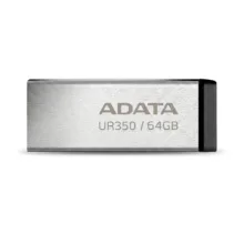 فلش مموری ای‌دیتا مدل UR350 ظرفیت 64 گیگابایت، رابط USB 3.2، سرعت خواندن 100 مگابایت بر ثانیه، مقاوم در برابر ضربه و سازگار با ویندوز و مک