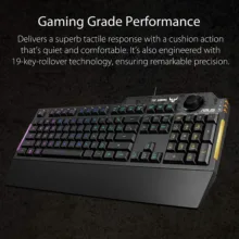 کیبورد مخصوص بازی ایسوس مدل TUF GAMING K1 RGB