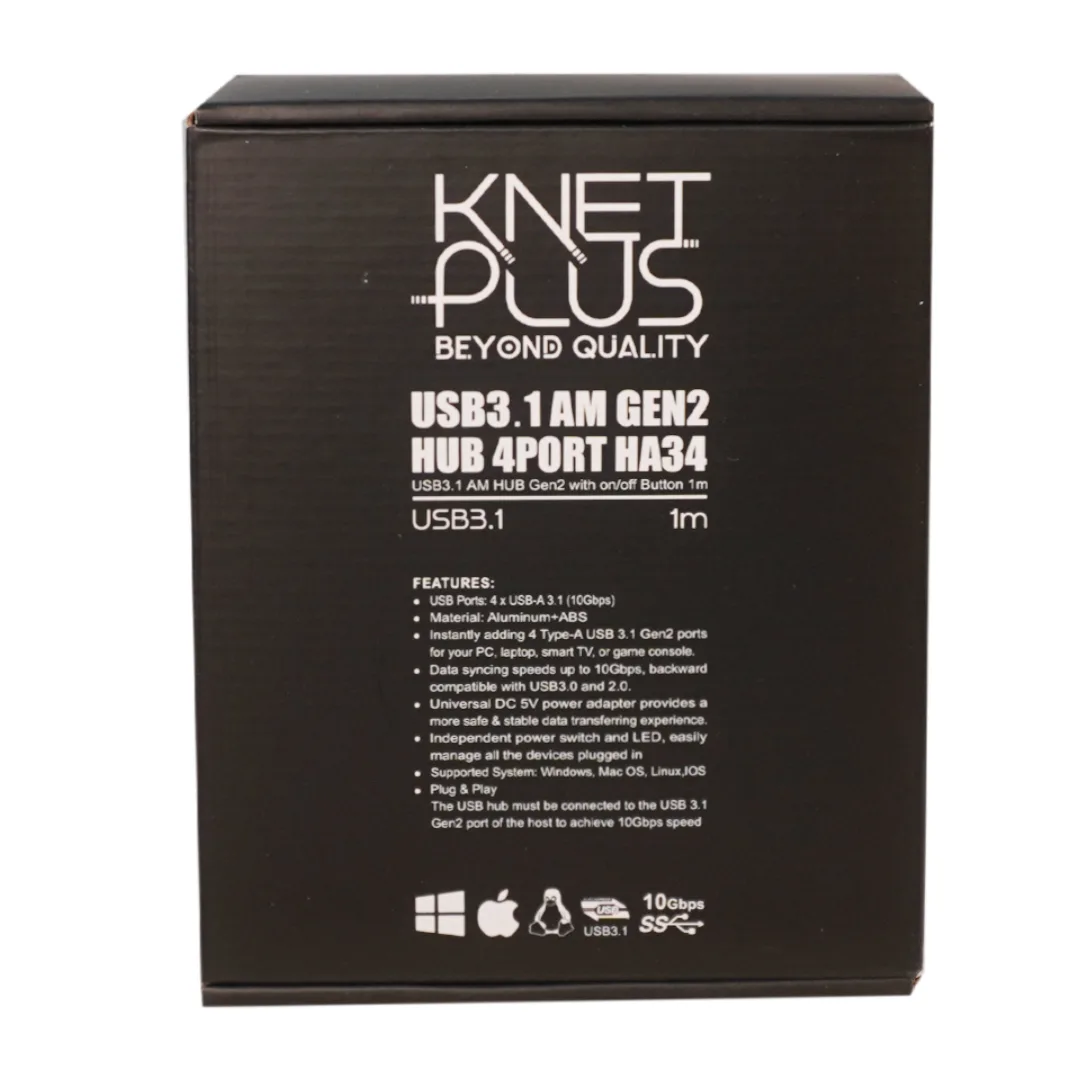هاب 4 پورت USB 3.1 کی نت پلاس مدل KP-HA34