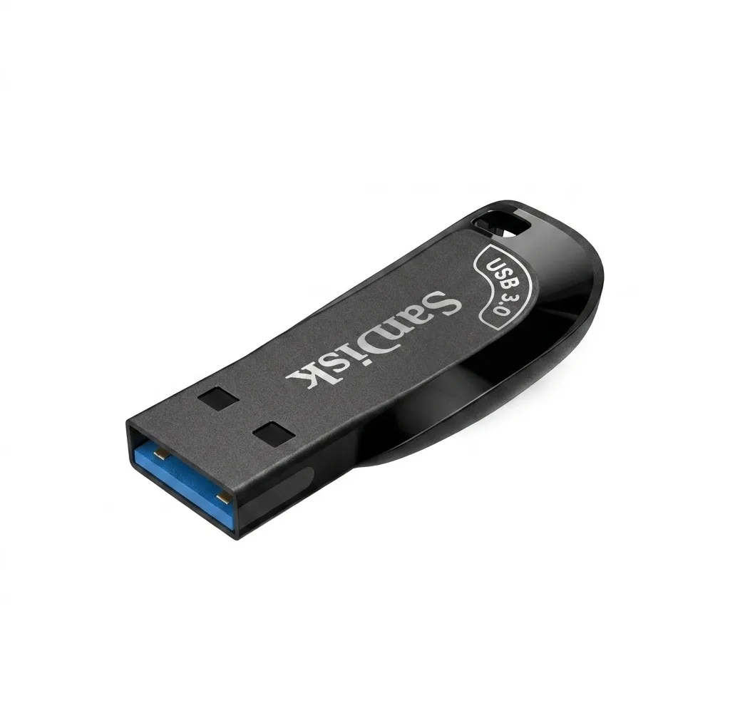 فلش مموری سن دیسک مدل ULTRA SHIFT CZ410 ظرفیت 128GB، سرعت خواندن 100MB/s، مجهز به USB 3.1 با سرعت 15 برابر USB 2.0، دارای نرم‌افزار امنیتی و بازیابی فایل، مناسب ضبط خودرو و تلویزیون