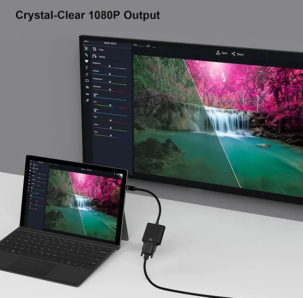 مبدل Mini Display Port به VGA تی سی تراست مدل TC-MDP2V