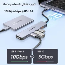 هاب 6 پورت USB-C لنشن مدل Ce37