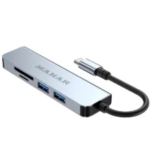 هاب و کارت خوان 5 پورت USB-C ماکار مدل 5in1 MK-HU235-C