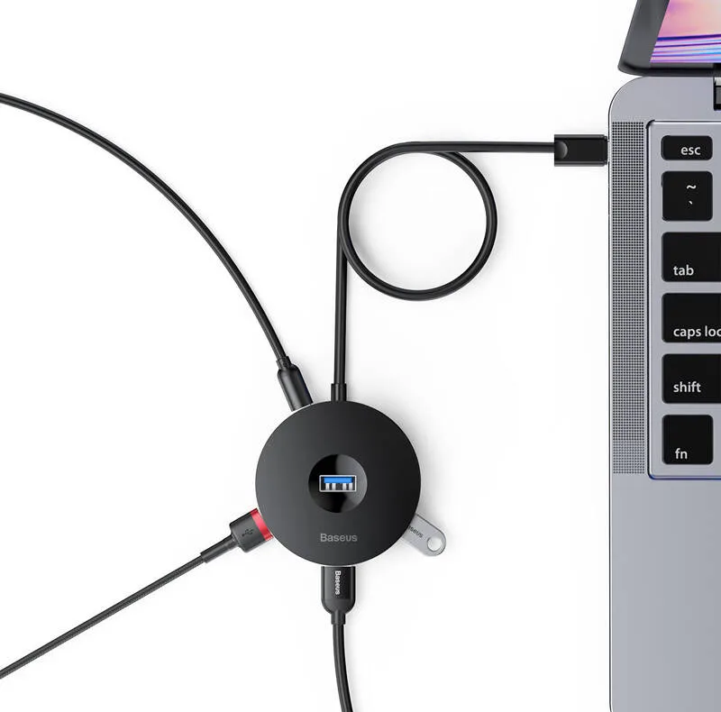 هاب 5 پورت USB باسئوس مدل AIRJOY Round Box CAHUB-U01
