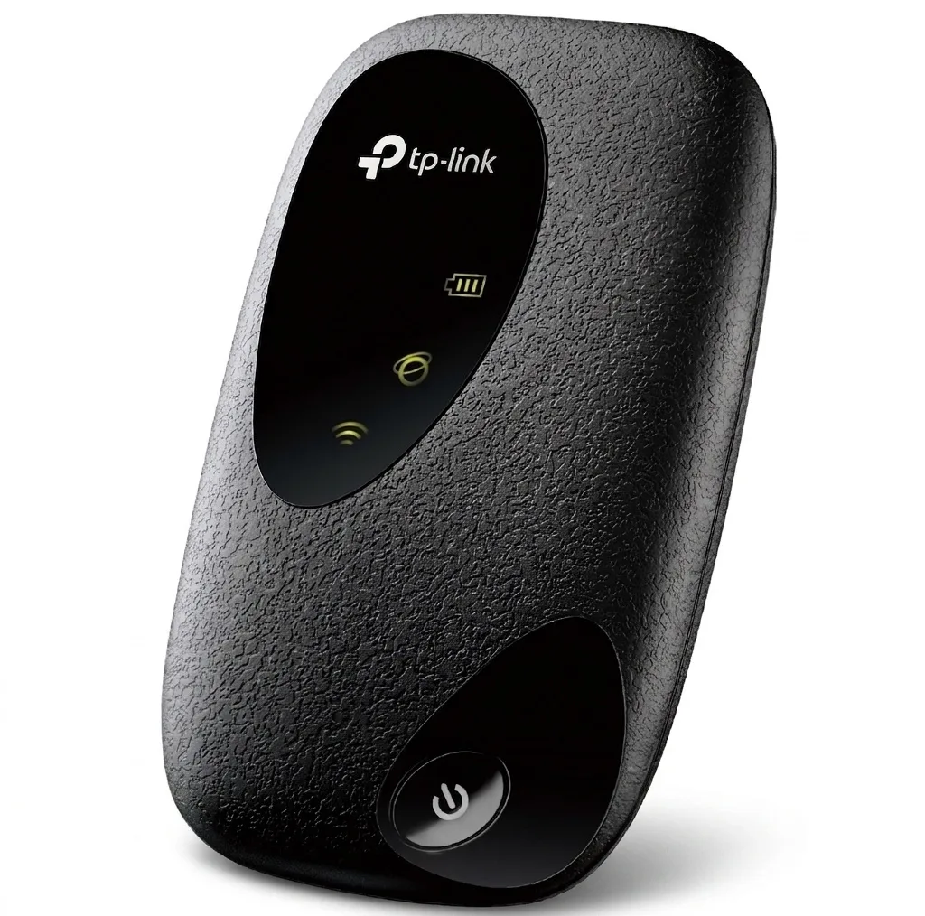 مودم 4G قابل حمل تی‌پی‌لینک مدل M7200 با باتری 2000 میلی‌آمپرساعت، سرعت انتقال 300Mbps، پشتیبانی از اتصال بی‌سیم و باسیم، وزن 100 گرم، امنیت WPA2 و قابلیت استفاده تا 8 ساعت
