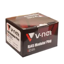 سوکت شبکه Cat6 STP وی نت مدل V-NC6S0100 بسته 100 عددی