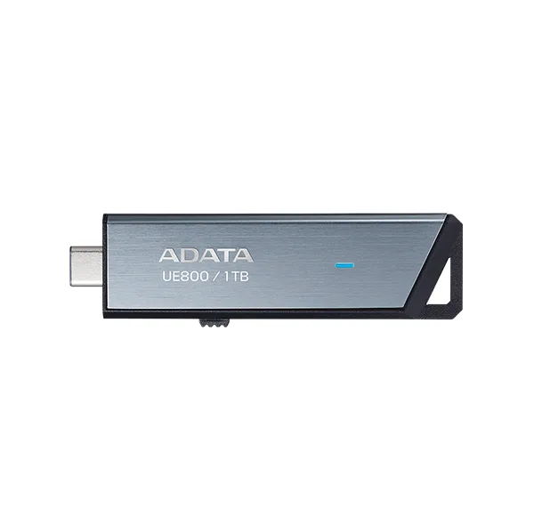 فلش مموری 1 ترابایت ای دیتا مدل ue800 با پشتیبانی از USB Type-C، سازگار با ویندوز، مک و لینوکس بدون نیاز به نصب درایور و دارای جای اتصال بند