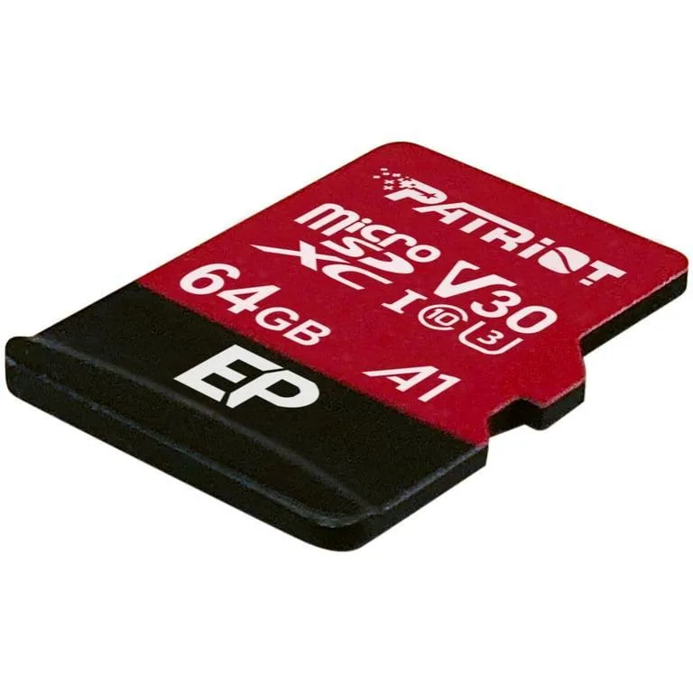 کارت حافظه microSDXC پتریوت مدل EP کلاس 10 استاندارد UHS-I U3-V30 سرعت 90MBpsظرفیت 64 گیگابایت به همراه آداپتورSD