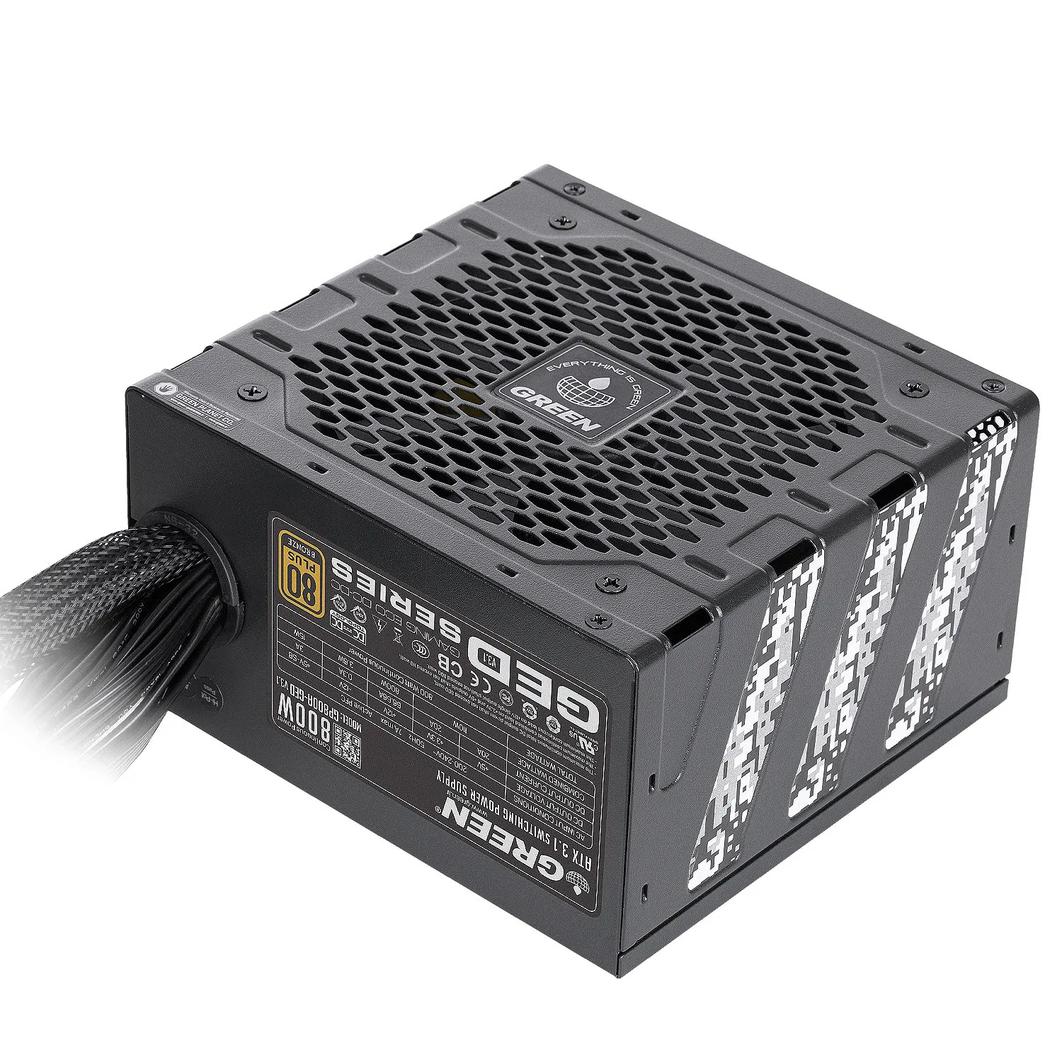 منبع تغذیه کامپیوتر 800W وات گرین مدل GP800A-GED V3.1 (ATX 3.1)
