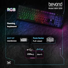 کیبورد گیمینگ بیاند مدل BGK-2010 سوئیچ ممبران، Full-Size، نورپردازی RGB